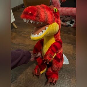Build-A-Bear Red and Yellow Dinosaur Stuffed Animal